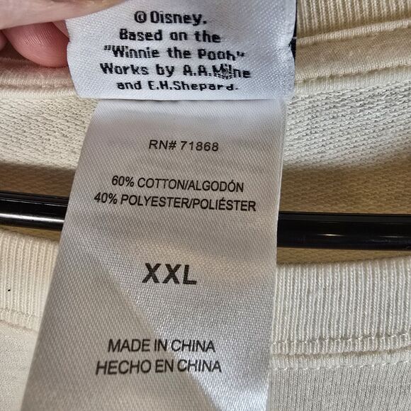 Winnie The Pooh Sweater Womens XXL Disney Sweatshirt Flowers Pullover Plus Size - Picture 6 of 6
